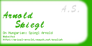 arnold spiegl business card